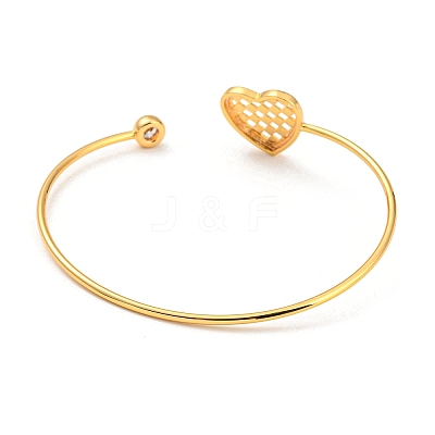 Clear Cubic Zirconia Cuff Bangles BJEW-P305-03G-1