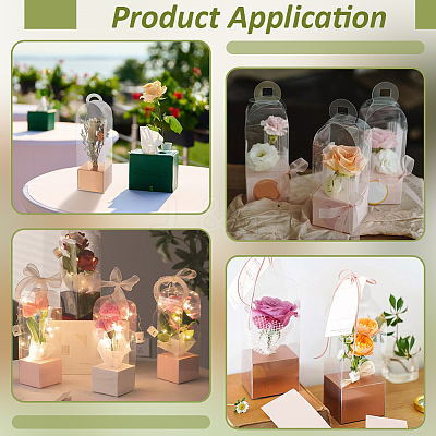 12Pcs Plastic & Paper Single Flower Storage Boxes CON-BC0007-98-1