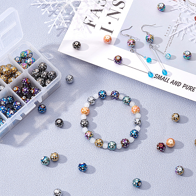 Christmas Electroplate Glass Beads EGLA-BC0001-003-1