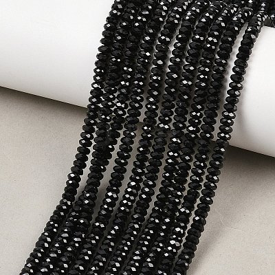 Natural Black Spinel Beads Strands G-B175-A02-2x4mm-1