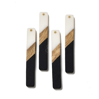Opaque Resin & Walnut Wood Big Pendants RESI-D060-C-06-1