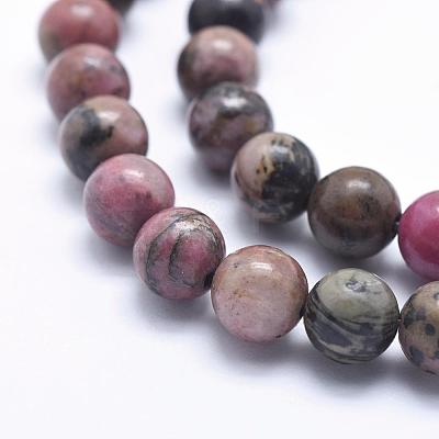 Natural Rhodonite Beads Strands G-G717-3mm-1