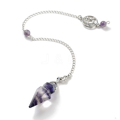 Natural Fluorite Pointed Dowsing Pendulums G-K338-12P-07-1