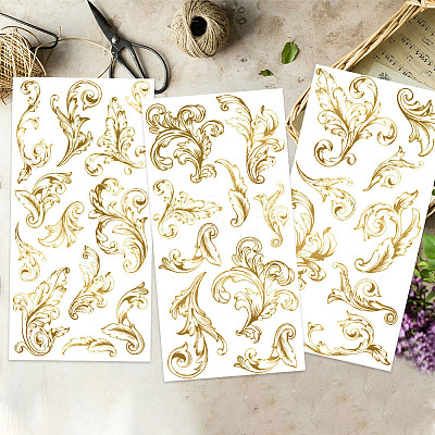 3 Sheets 3 Styles PVC Waterproof Decorative Stickers DIY-WH0404-357-1