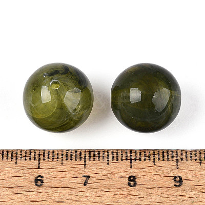 Round Acrylic Imitation Gemstone Beads X-OACR-R029-16mm-02A-1