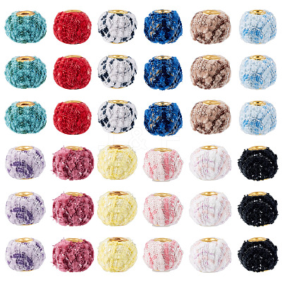100Pcs Cloth Alloy European Beads FIND-TA0006-74-1