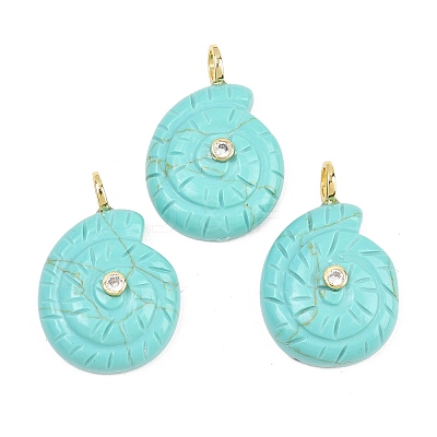 Synthetic Turquoise Pendants X-G-H353-02G-09-1