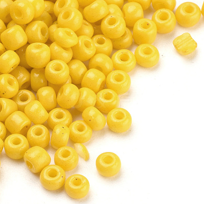 Baking Paint 8/0 Glass Seed Beads SEED-Q025-3mm-L31-1