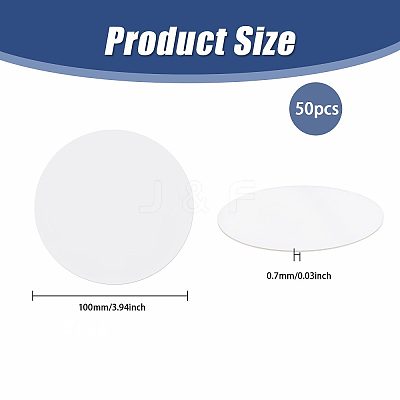 50Pcs Acrylic Sheets AJEW-GL0003-42-1