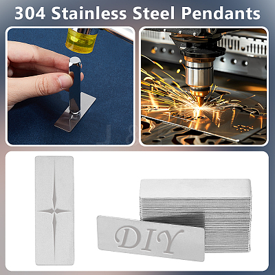 30Pcs 304 Stainless Steel Cabochons STAS-OC0001-33-1