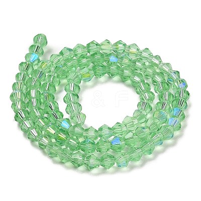 Transparent Electroplate Glass Beads Strands GLAA-F029-3mm-D24-1