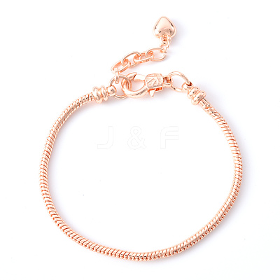 Brass European Style Bracelet Making MAK-R011-03RG-1
