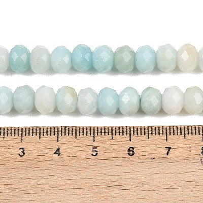 Natural Flower Amazonite Beads Strands G-C259-A26-5x8mm-1