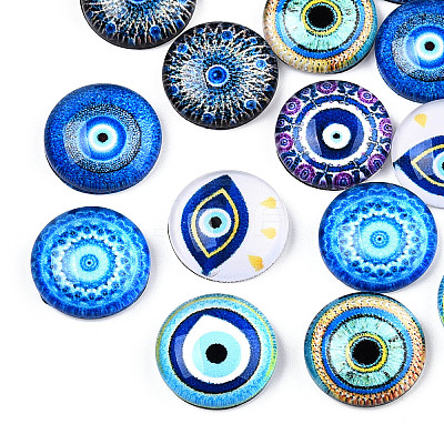 Flatback Glass Cabochons GGLA-N005-03-1
