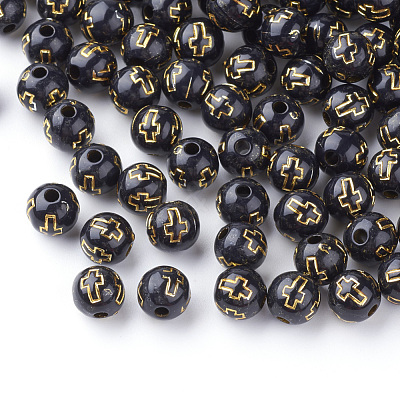 Plating Acrylic Beads PACR-Q113-13-1