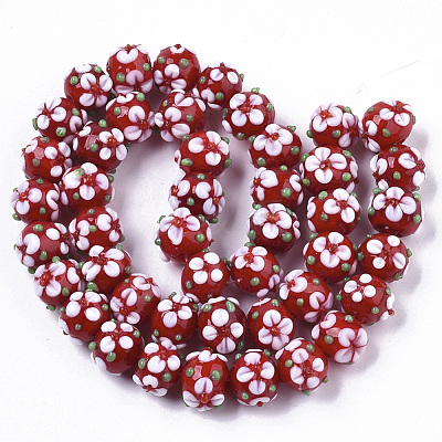 Handmade Lampwork Beads Strands LAMP-N021-001E-1