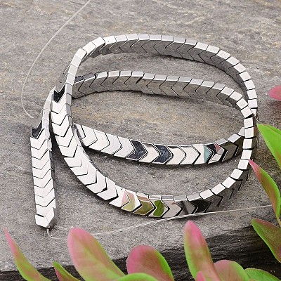 Electroplated Arrows Non-magnetic Synthetic Hematite Bead Strands G-E295-10A-1