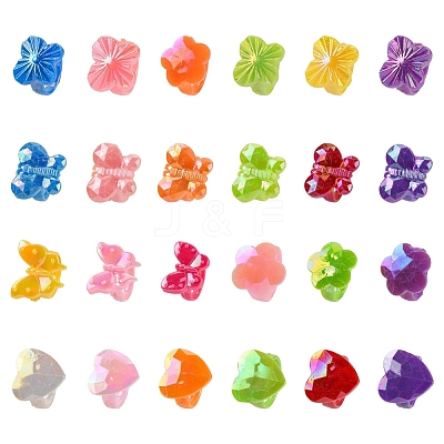 Valentines Day Gifts Kids Acrylic Rings RJEW-S618-M-1