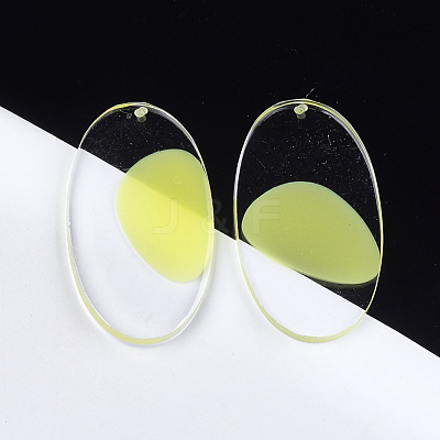 Transparent Resin Big Pendants X-CRES-S362-009B-1