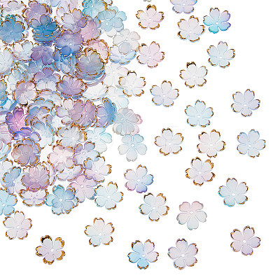 150Pcs Acrylic Bead Caps OACR-DC0001-31B-1