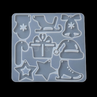 DIY Christmas Silicone Pendant Molds DIY-F140-02E-1