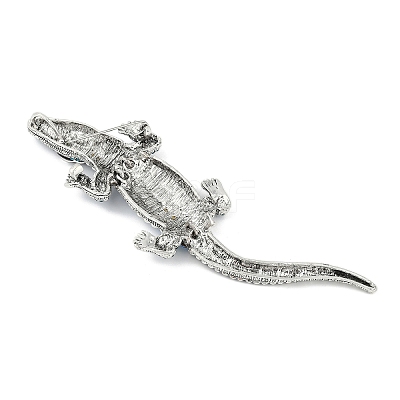 Alloy Rhinestones Alligator Brooches X1-JEWB-S022-07C-1