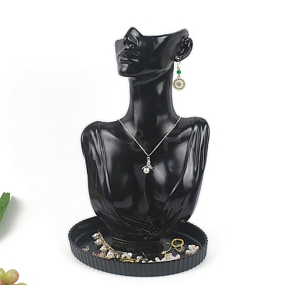 Plastic Model Jewelry Necklace Display Stand PW-WG51552-01-1