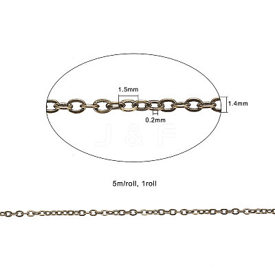 Brass Coated Iron Cable Chains CH-CJ0001-02AB-1