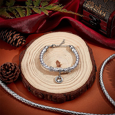 PU Imitation Leather Braided Cord WL-WH0003-14C-1