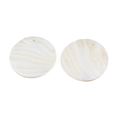Natural Freshwater Shell Pendants SHEL-N026-178-1