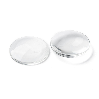 Transparent Glass Cabochons GGLA-R026-45mm-1