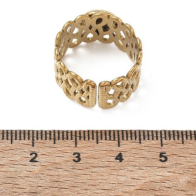 304 Stainless Steel Cuff Ring Components SA-CBA37BC-14A-G-1