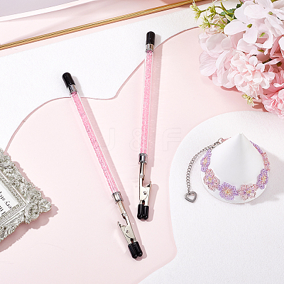 2Pcs Iron and PVC and Acrylic Alligator Memo Clips FIND-SC0011-26A-1
