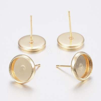 304 Stainless Steel Stud Earring Settings X-STAS-H436-20B-1