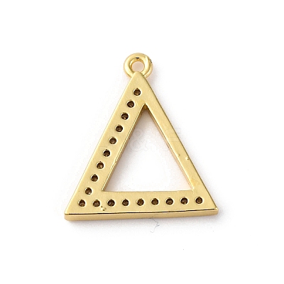 Rack Plating Brass Micro Pave Cubic Zirconia Pendant KK-H449-76G-06-1