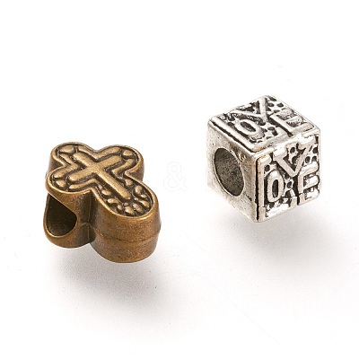 Tibetan Style Alloy Spacer Beads PALLOY-XCP0014-05-RS-1