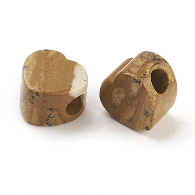 Natural Picture Jasper European Beads G-F580-C03-1