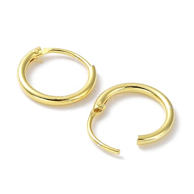 925 Sterling Silver Huggie Hoop Earrings EJEW-K258-02A-G-1