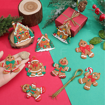 1Set Christmas Plastic Pendants DIY-SC0026-46C-1