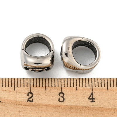316 Surgical Stainless Steel European Beads STAS-Q326-06AS-06-1