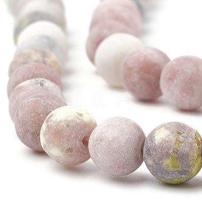 Natural Marble and Sesame Jasper/Kiwi Jasper Beads Strands X-G-T106-288-1