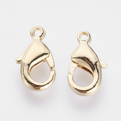 Brass Lobster Claw Clasps KK-S314-42G-1