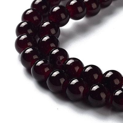Imitation Jade Glass Beads Strands DGLA-S076-8mm-39-1