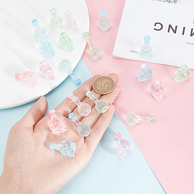 48Pcs 6 Styles Dummy Bottle Transparent Resin Cabochon RESI-OC0001-49-1