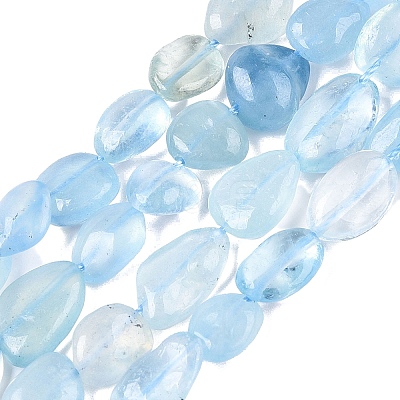 Natural Aquamarine Beads Strands LS-G-R445-8x10-36-1