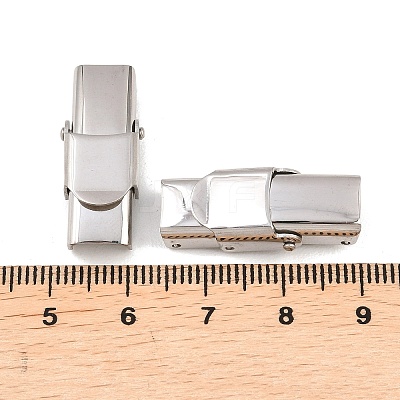 Tarnish Resistant 201 Stainless Steel Watch Band Clasps LS-STAS-P221-22A-P-1