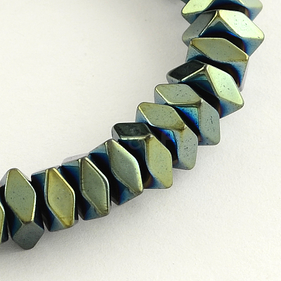Electroplate Non-magnetic Synthetic Hematite Beads Strands G-R259-10G-1