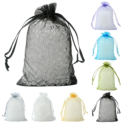 50Pcs Organza Bags Jewellery Storage Pouches Wedding Favour Party Mesh Drawstring Gift OP-FS0001-05E-1