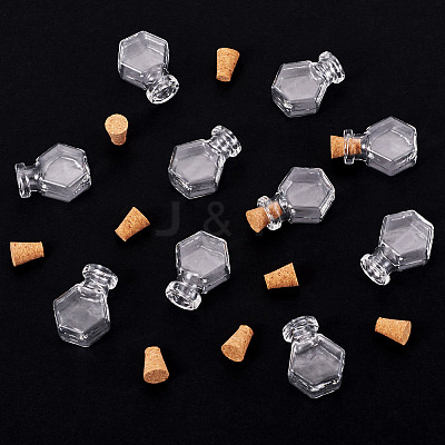 10Pcs Clear Glass Wishing Bottles AJEW-TA0002-85G-1