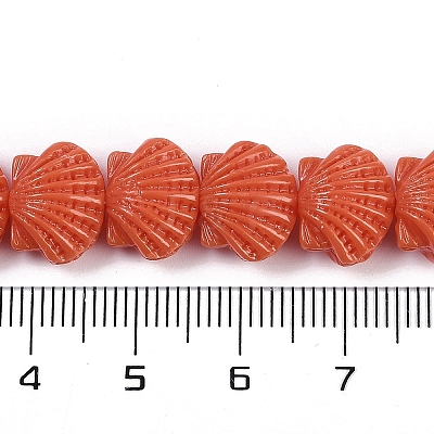 Synthetic Coral Dyed Carved Beads Strands CORA-K009-05A-02-1